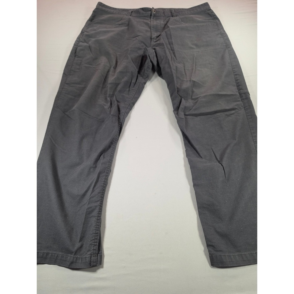 The North Face Mens Motion Pants Gray Canvas Stretch Straight Leg 40 Short